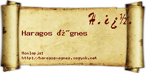 Haragos Ágnes névjegykártya